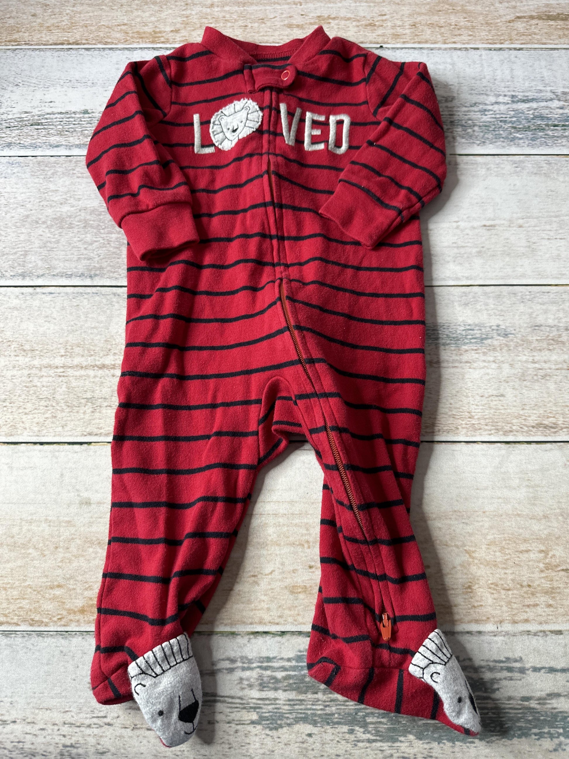 Carters Boys Red | Stripe Pajamas Size: 6 months Red | Stripe