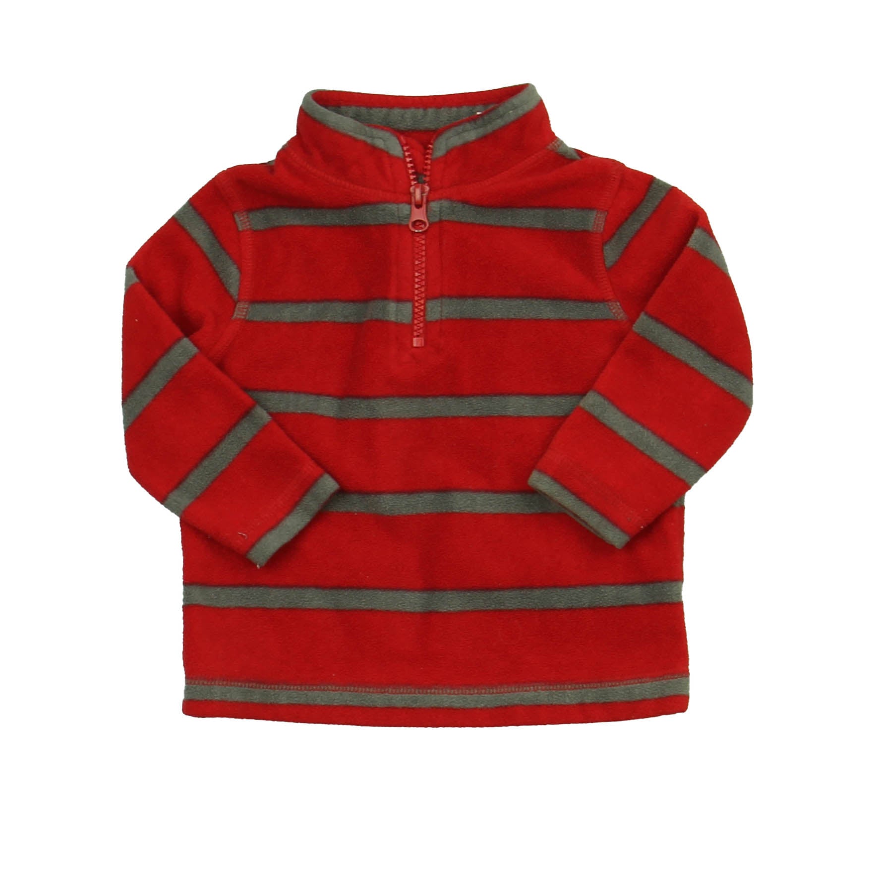 Peanut & Ollie Boys Red Stripe Fleece Size: 12 Months Red Stripe