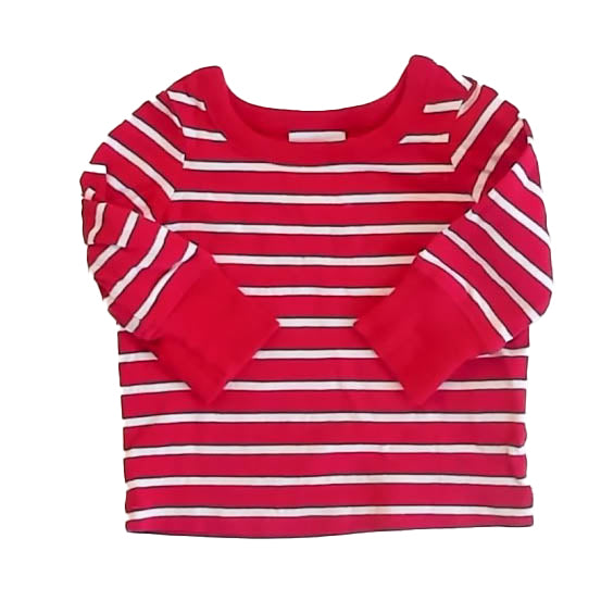 Hanna Andersson Unisex Red Stripe Long Sleeve T-Shirt Size: 0-3 Months Red Stripe
