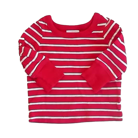 Hanna Andersson Unisex Red Stripe Long Sleeve T-Shirt Size: 0-3 Months Red Stripe