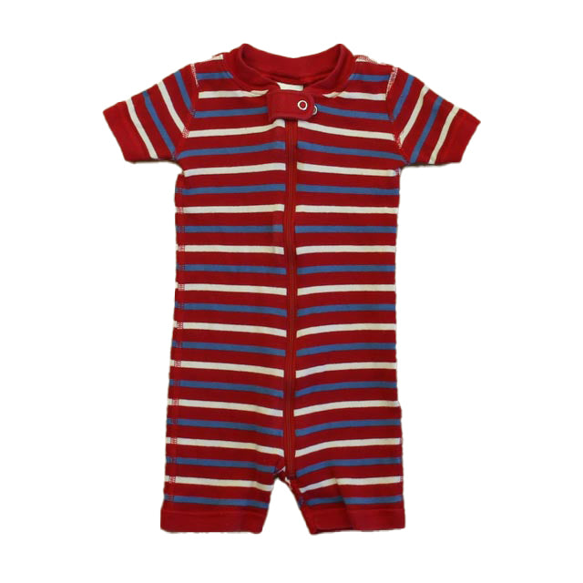 Hanna Andersson Boys Red Stripe 1-piece Non-footed Pajamas Size: 12-18 Months