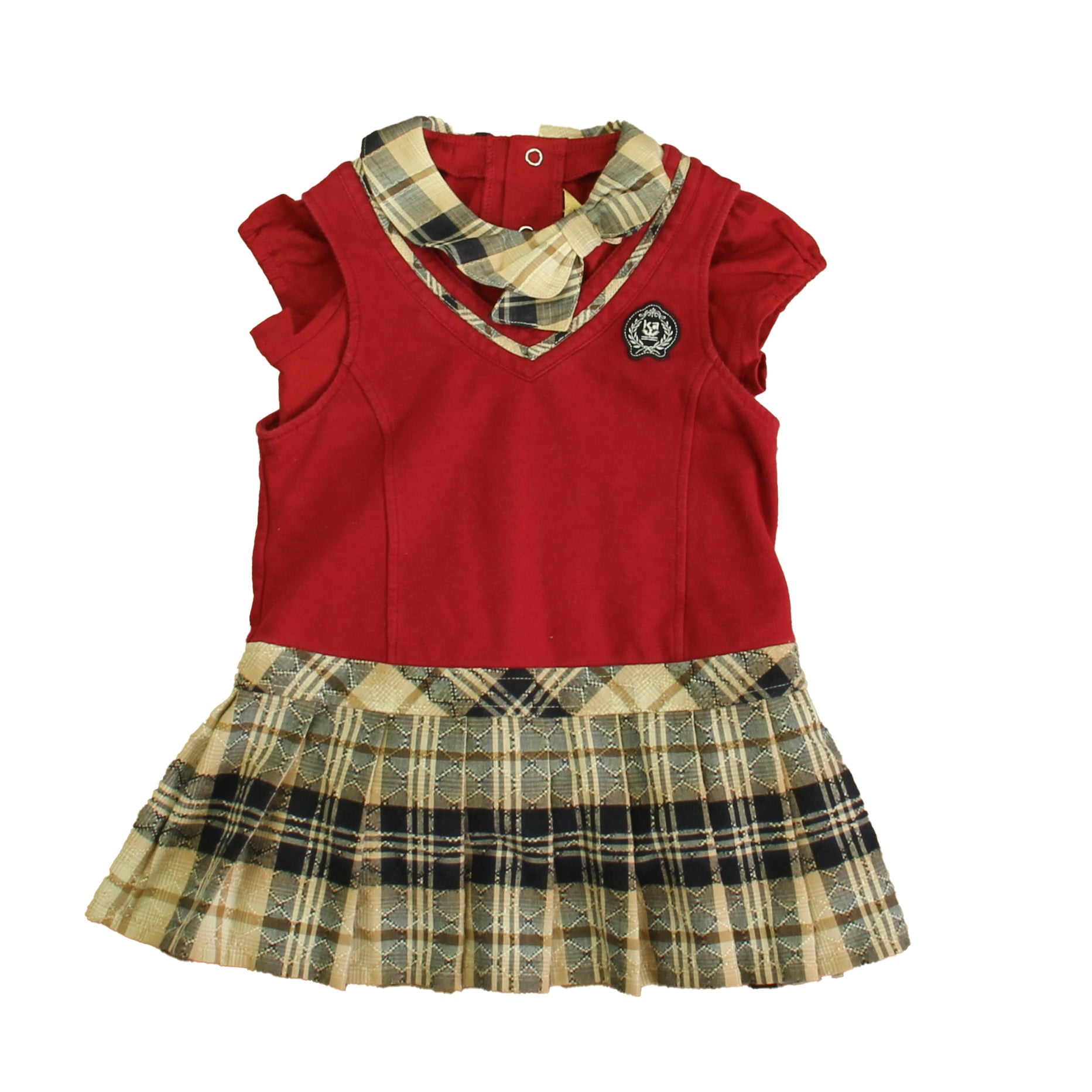 Kinloch Anderson Girls Red | Tan Plaid Jumper Size: 2-3T Red | Tan Plaid
