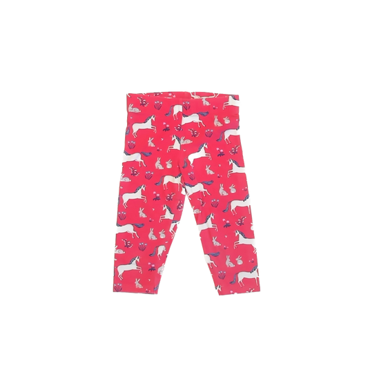 Boden Girls Red Unicorn Capri Leggings Size: 6-7 Years Red Unicorn Capri