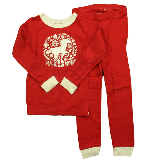 Gap Girls Red Unicorn 2-piece Pajamas Size: 4T Red Unicorn