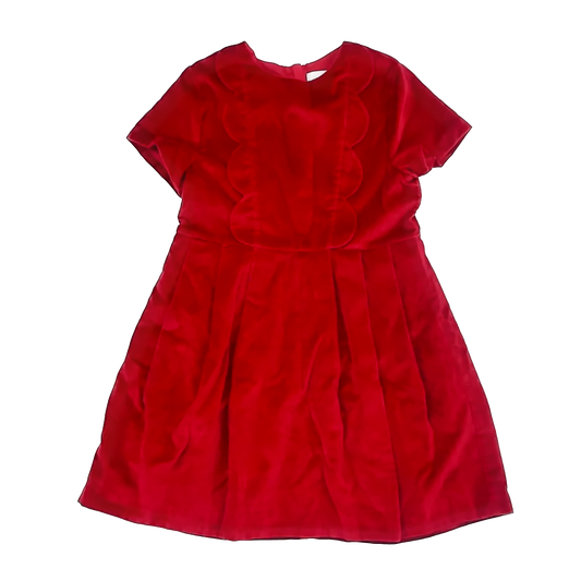 Jacadi Girls Red Velvet Special Occasion Dress Size: 10 Years Red Velvet