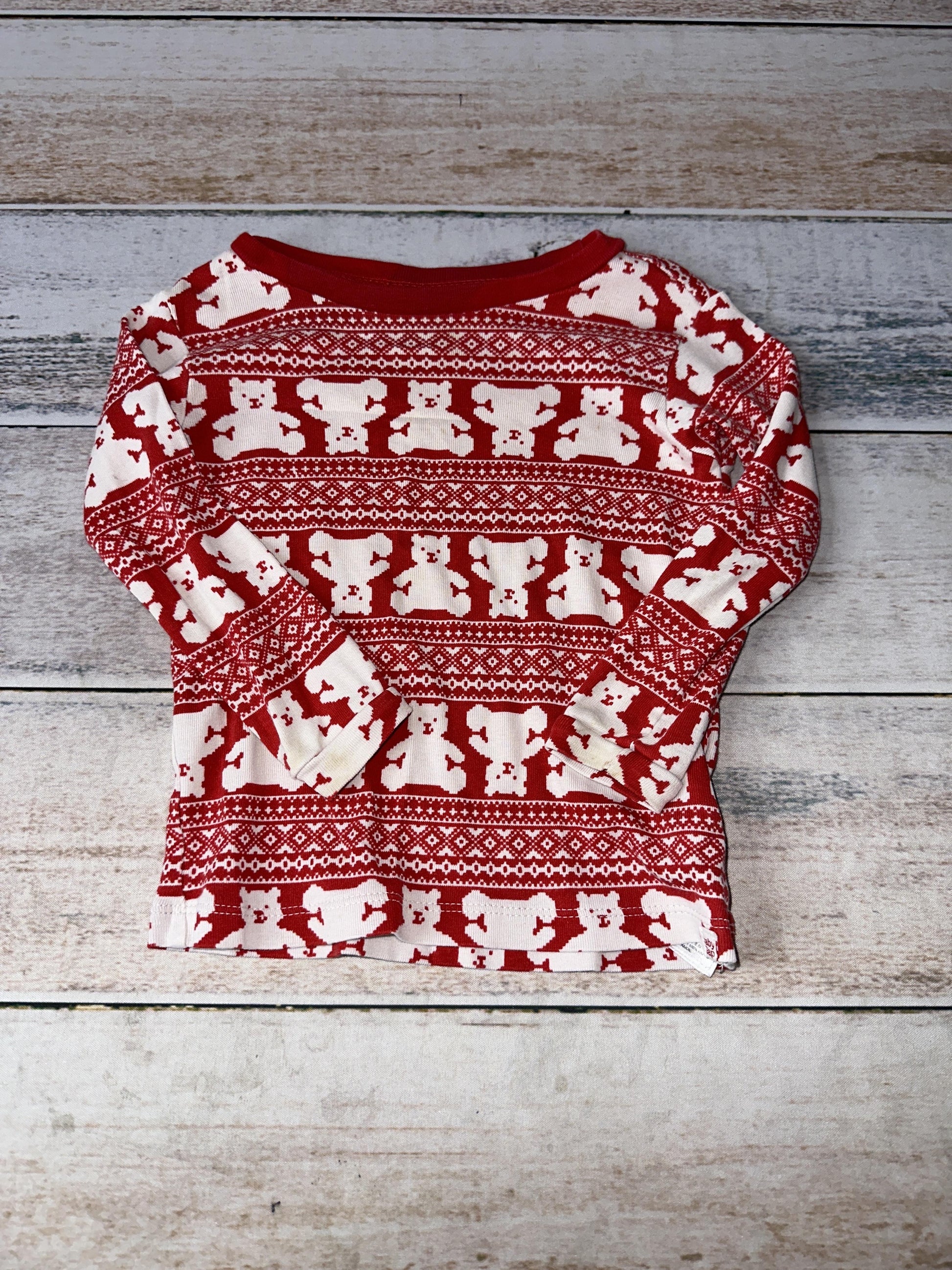 Gap Unisex Red | White | bears | Holiday Pajamas Size: 18-24 months Red | White | bears | Holiday