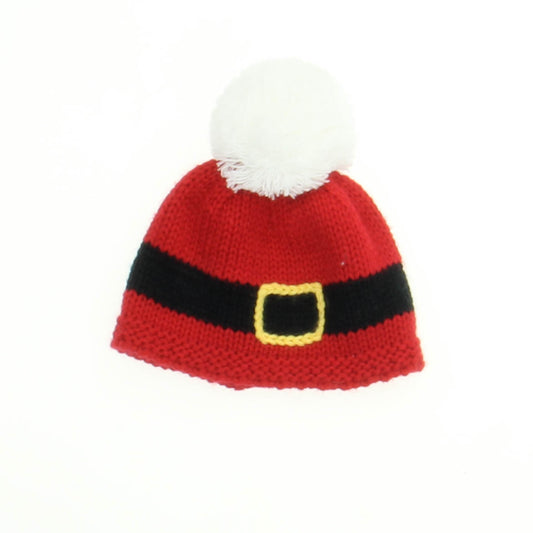 Little Me Unisex Red | White | Black Winter Hat Size: 0-12 Months Red | White | Black