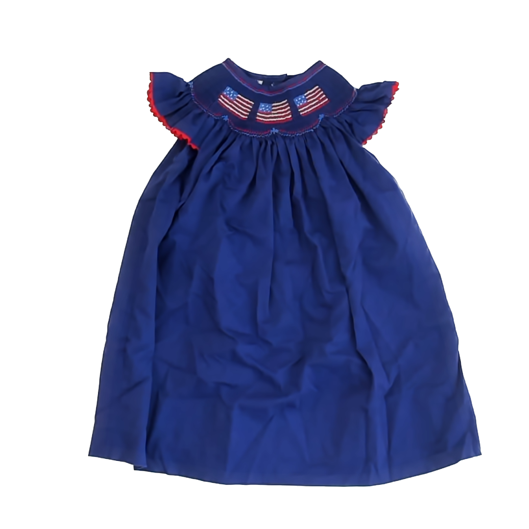 Pleats and Stitches Girls Red | White | Blue USA Dress Size: 4T Red | White | Blue USA