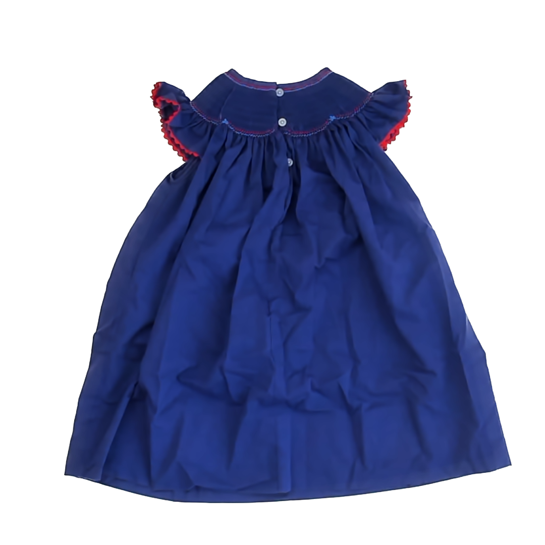 Pleats and Stitches Girls Red | White | Blue USA Dress Size: 4T Red | White | Blue USA