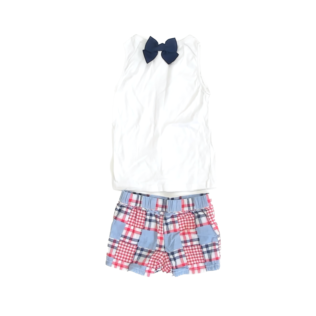 Gymboree Girls Red | White | Blue Apparel Sets Size: 4T Red | White | Blue