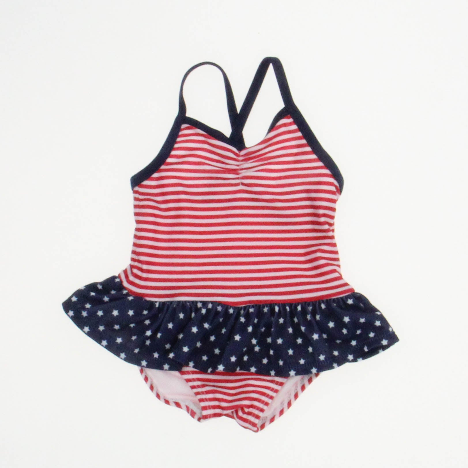 Gymboree Girls Red | White | Blue 1-piece Swimsuit Size: 3-6 Months Red | White | Blue