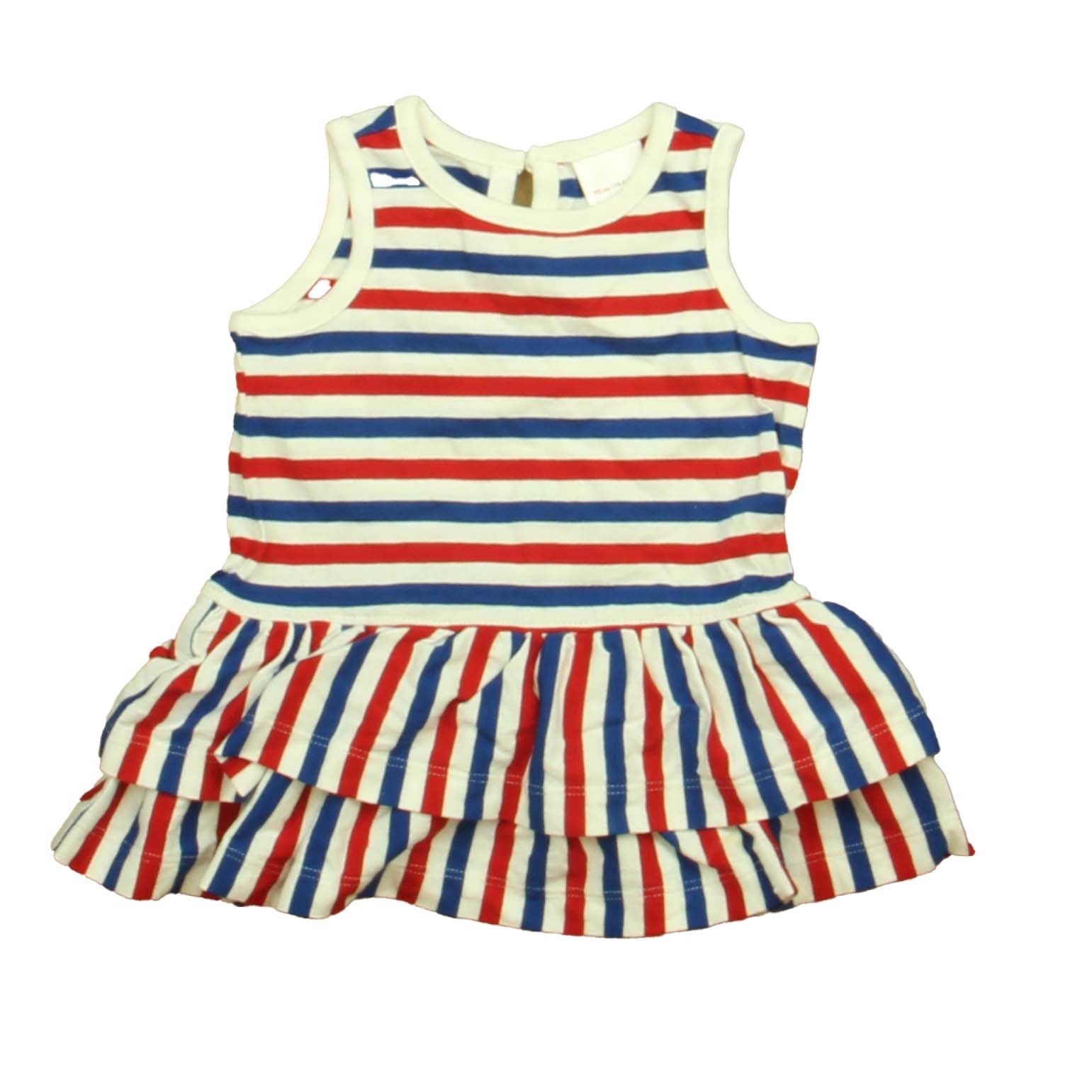 Hanna Anderssson Girls Red | White | Blue Dress Size: 6-12 Months Red | White | Blue