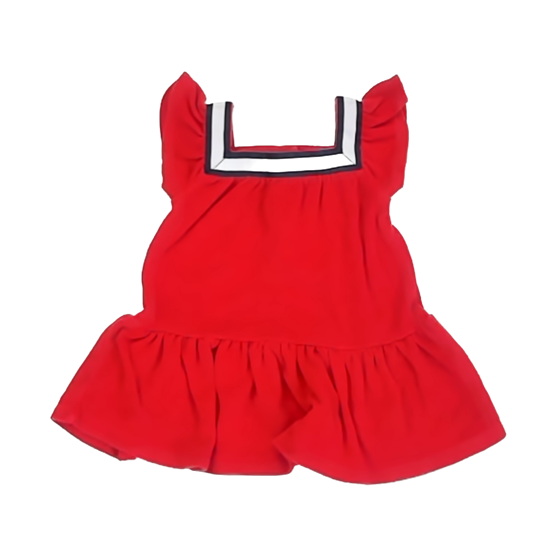 Janie and Jack Girls Red | White | Blue Dress Size: 6-12 Months Red | White | Blue