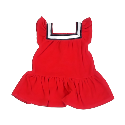 Janie and Jack Girls Red | White | Blue Dress Size: 6-12 Months Red | White | Blue