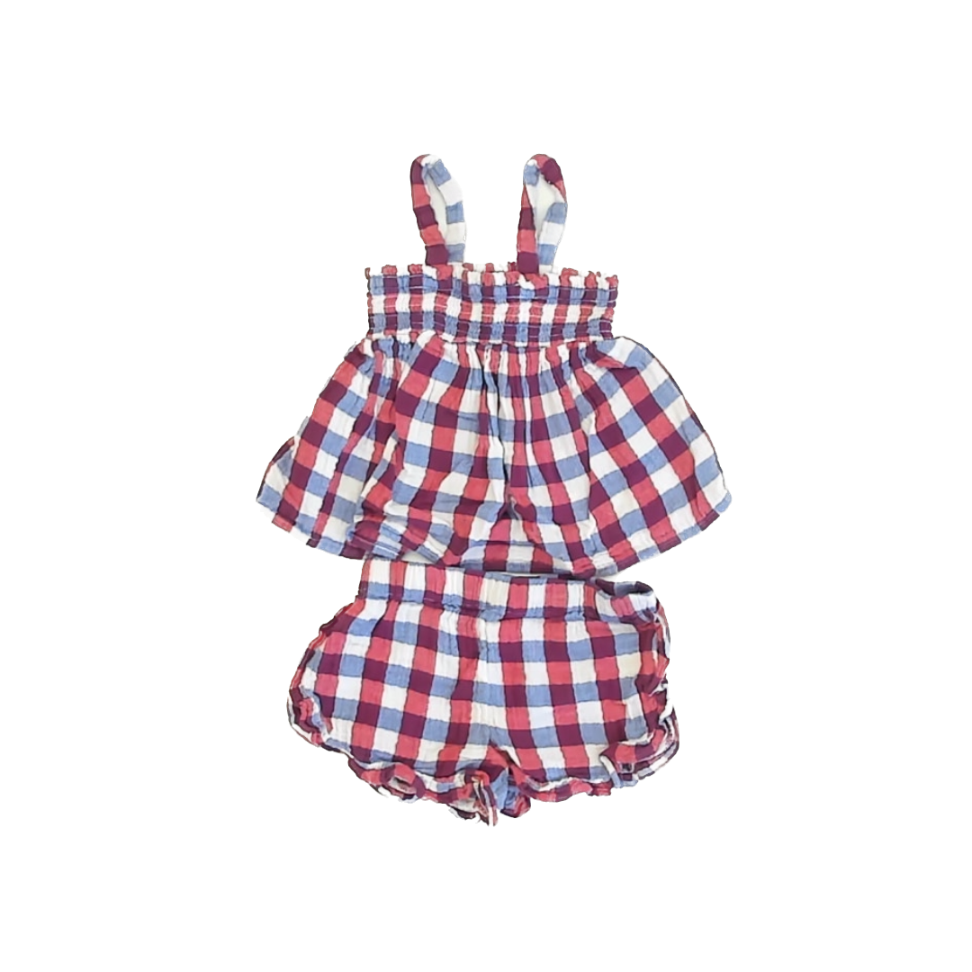 Cat & Jack Girls Red | White | Blue Apparel Sets Size: 2T Red | White | Blue