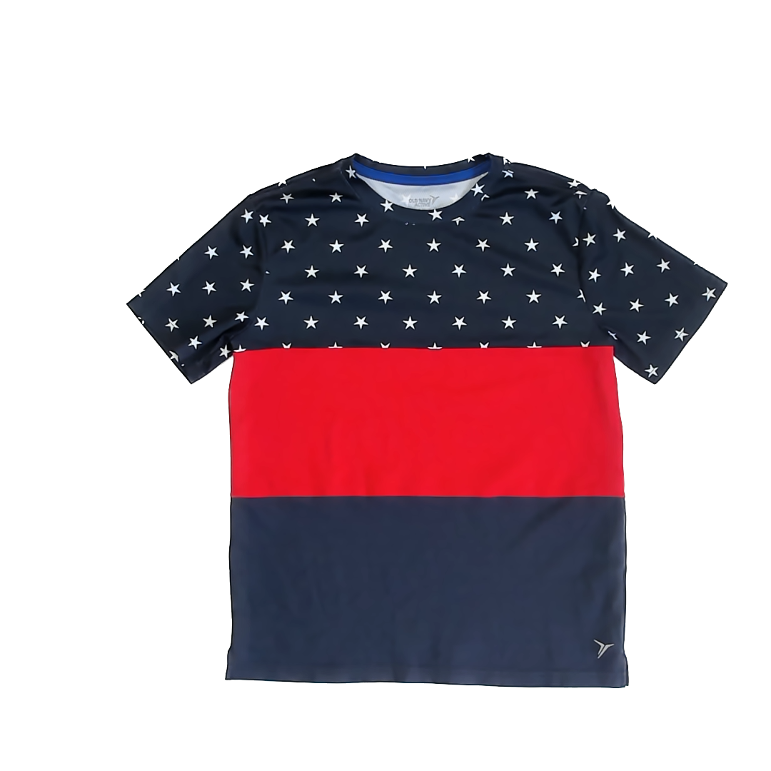 Old Navy Boys Red | White | Blue T-Shirt Size: XL (14-16) Red | White | Blue