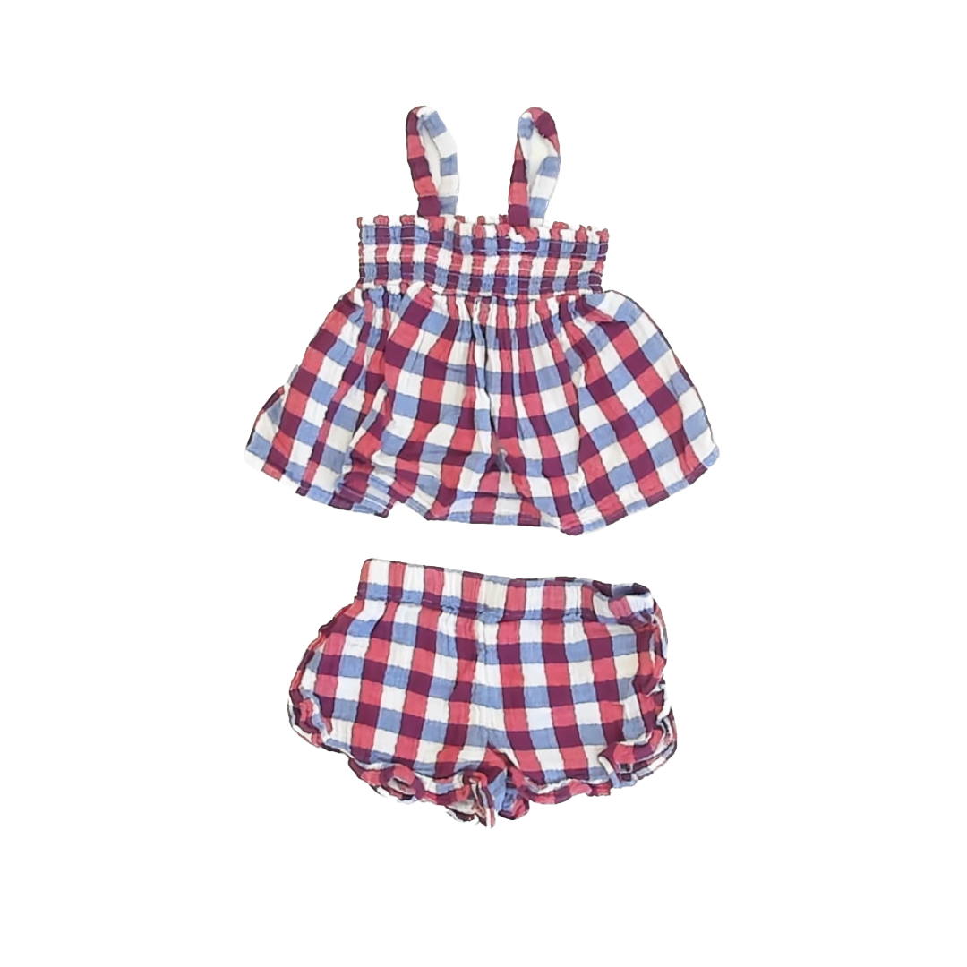 Cat & Jack Girls Red | White | Blue Apparel Sets Size: 2T Red | White | Blue