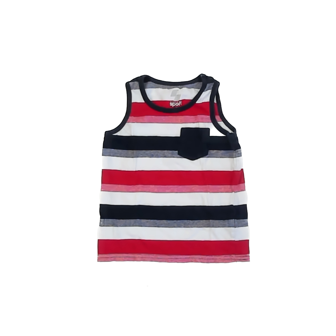 Place Sport Boys Red | White | Blue Tank Top Size: 3T Red | White | Blue