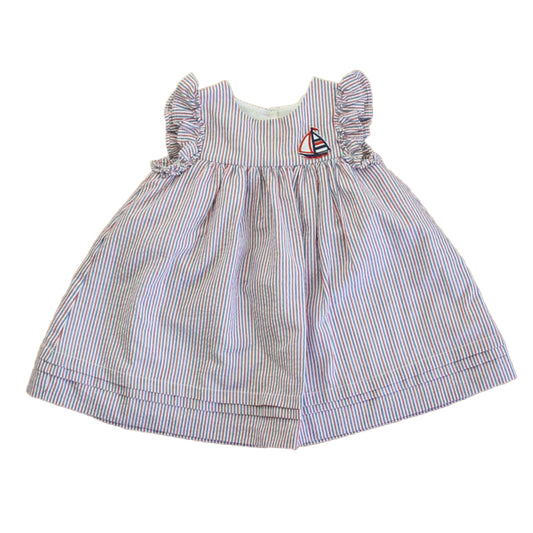 Marmellata Girls Red | White | Blue Dress Size: 18 Months Red | White | Blue