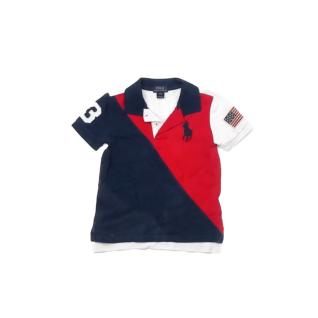 Polo Ralph Lauren Boys Red | White | Blue Polo Shirt Size: 4T Red | White | Blue