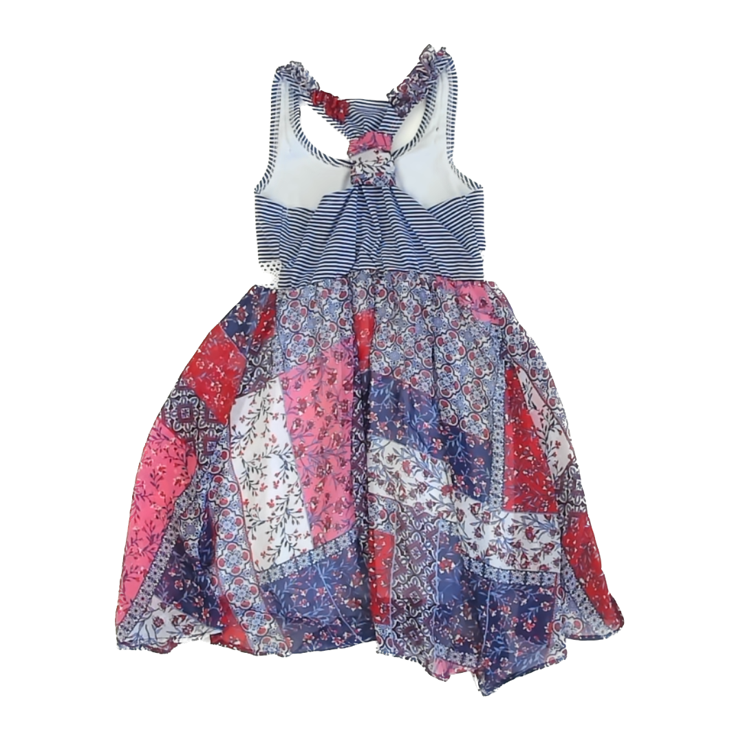 Jona Michelle Girls Red | White | Blue Dress Size: 6 Years Red | White | Blue