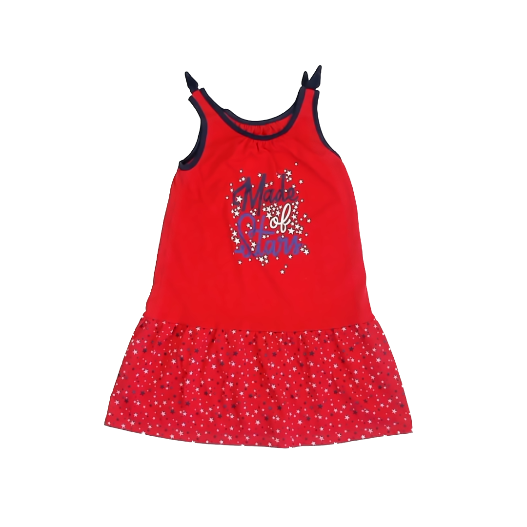 Cat & Jack Girls Red | White | Blue Dress Size: M (7-8) Red | White | Blue