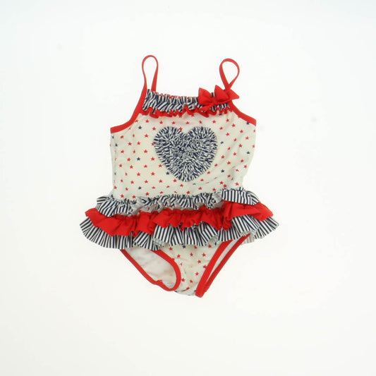 Little Me Girls Red | White | Blue 1-piece Swimsuit Size: 18 Months