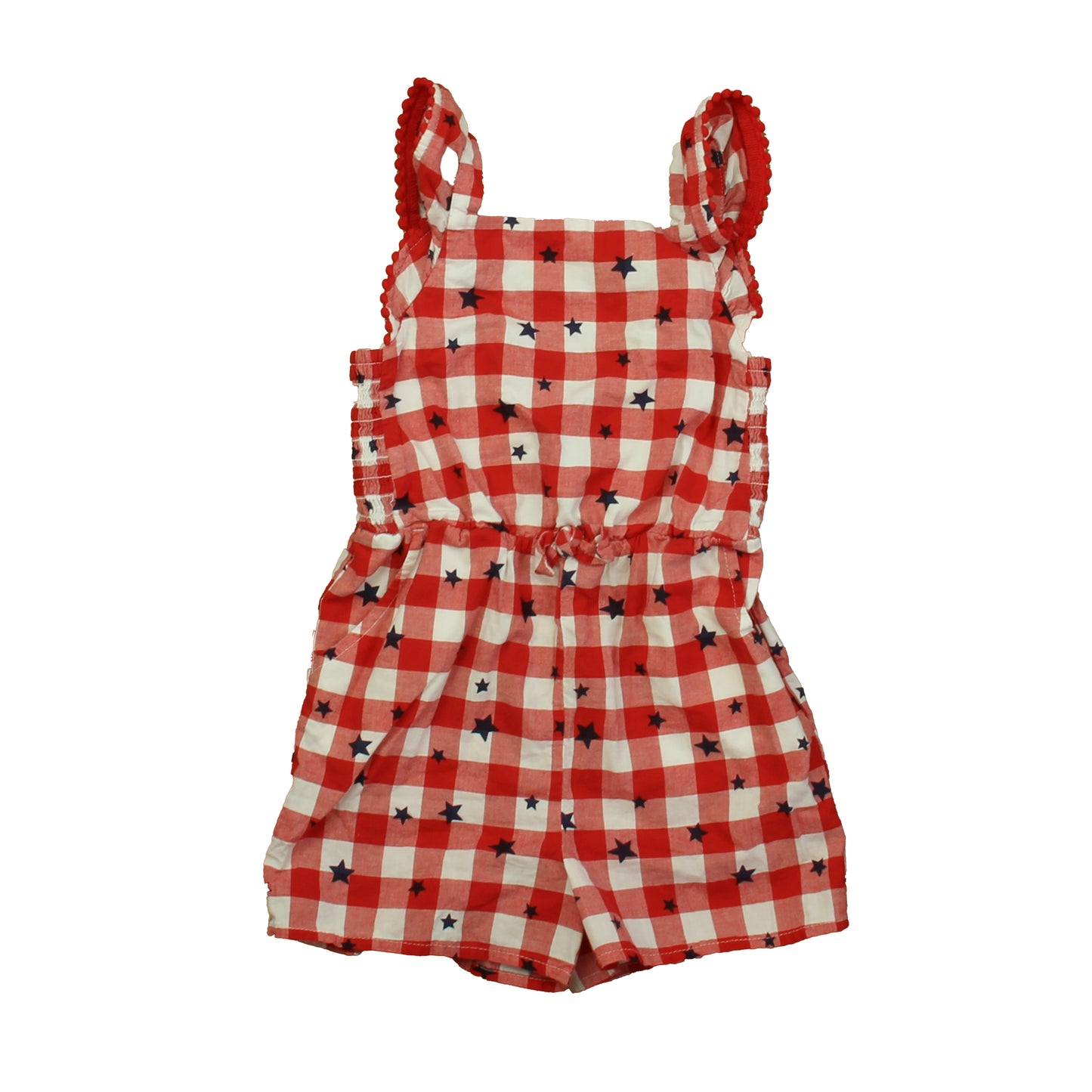 Cat & Jack Girls Red | White | Blue Romper Size: 4T