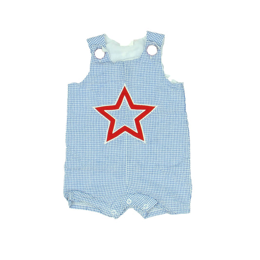 Little Wishes Boys Red | White | Blue Romper Size: 6-12 Months Red | White | Blue