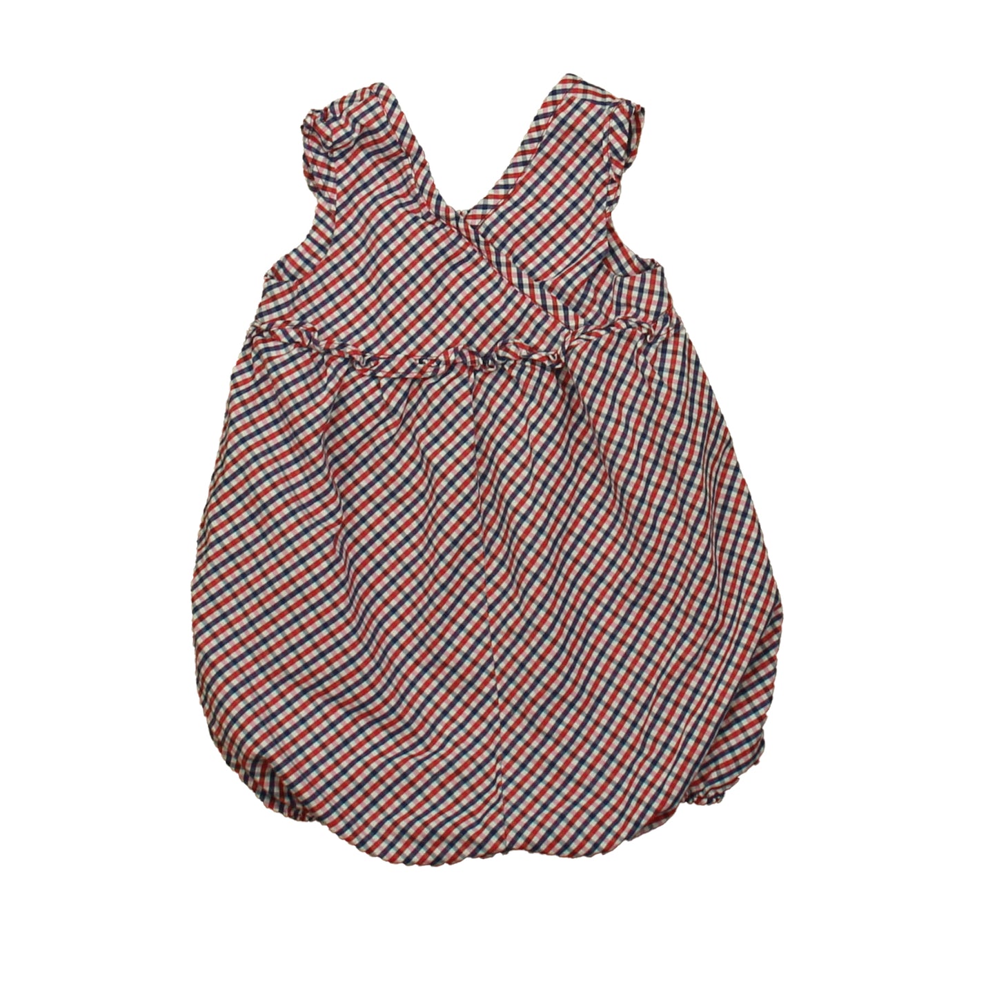 Fun to the 4th Girls Red | White | Bue Romper Size: 12 Months