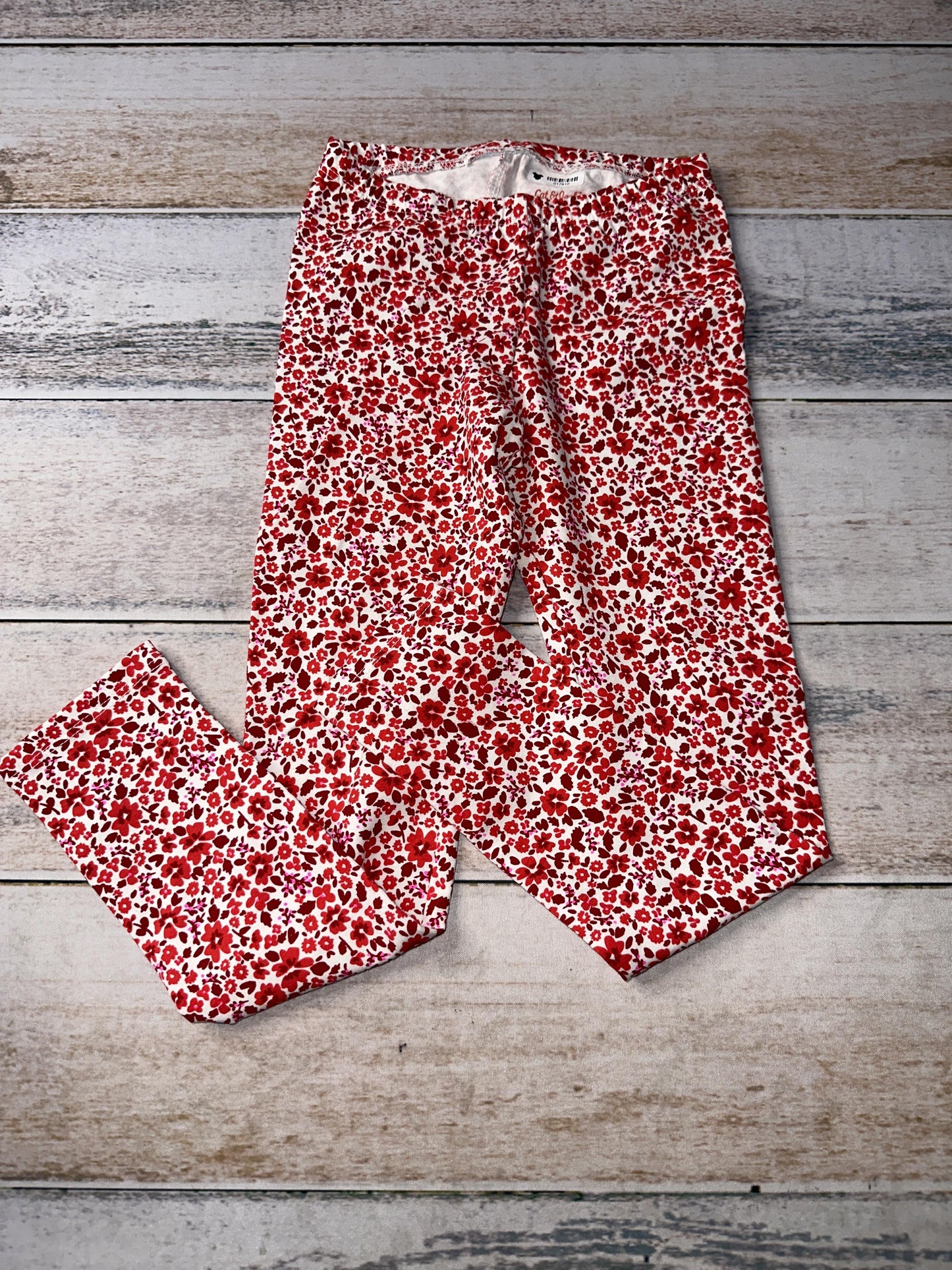 Cat & Jack Girls Red | White | Floral Pants Size: 5T Red | White | Floral