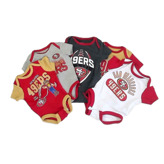 NFL Boys Red | White | Gray 49ers Onesie Size: 0-3 Months Red | White | Gray 49ers