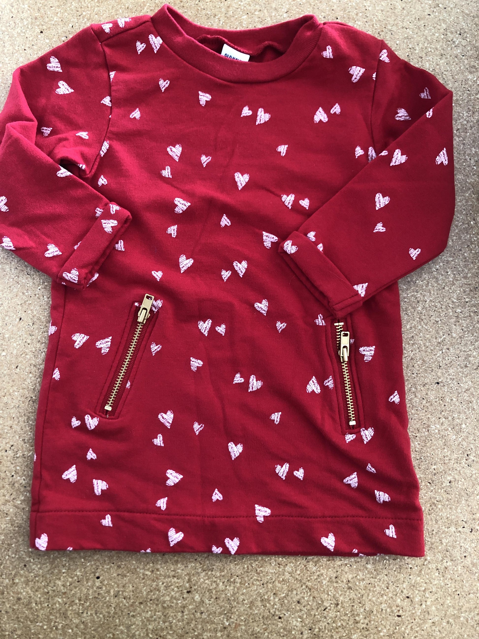 Old Navy Girls Red | White | Hearts Dress Size: 6-12 months Red | White | Hearts