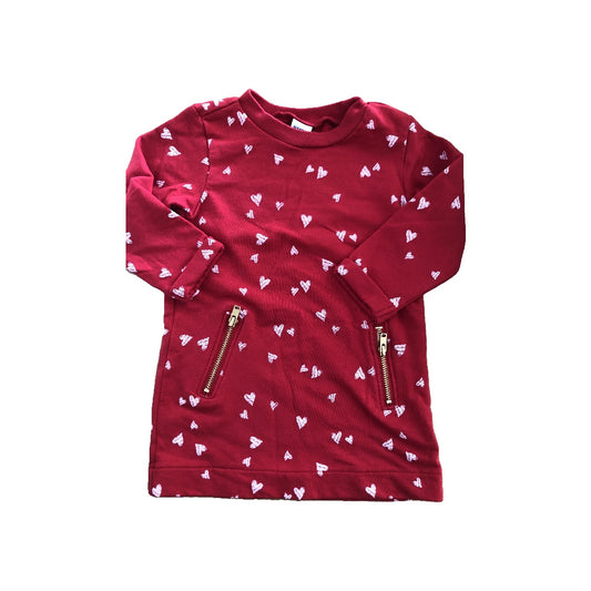 Old Navy Girls Red | White | Hearts Dress Size: 6-12 months Red | White | Hearts