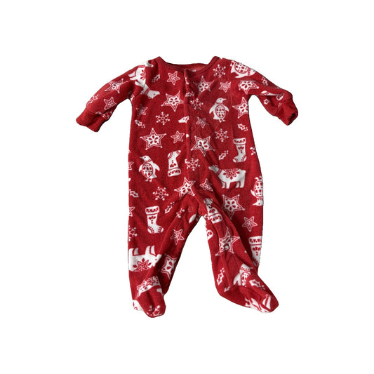 Carters Unisex Red | White | Holiday Pajamas Size: Newborn Red | White | Holiday
