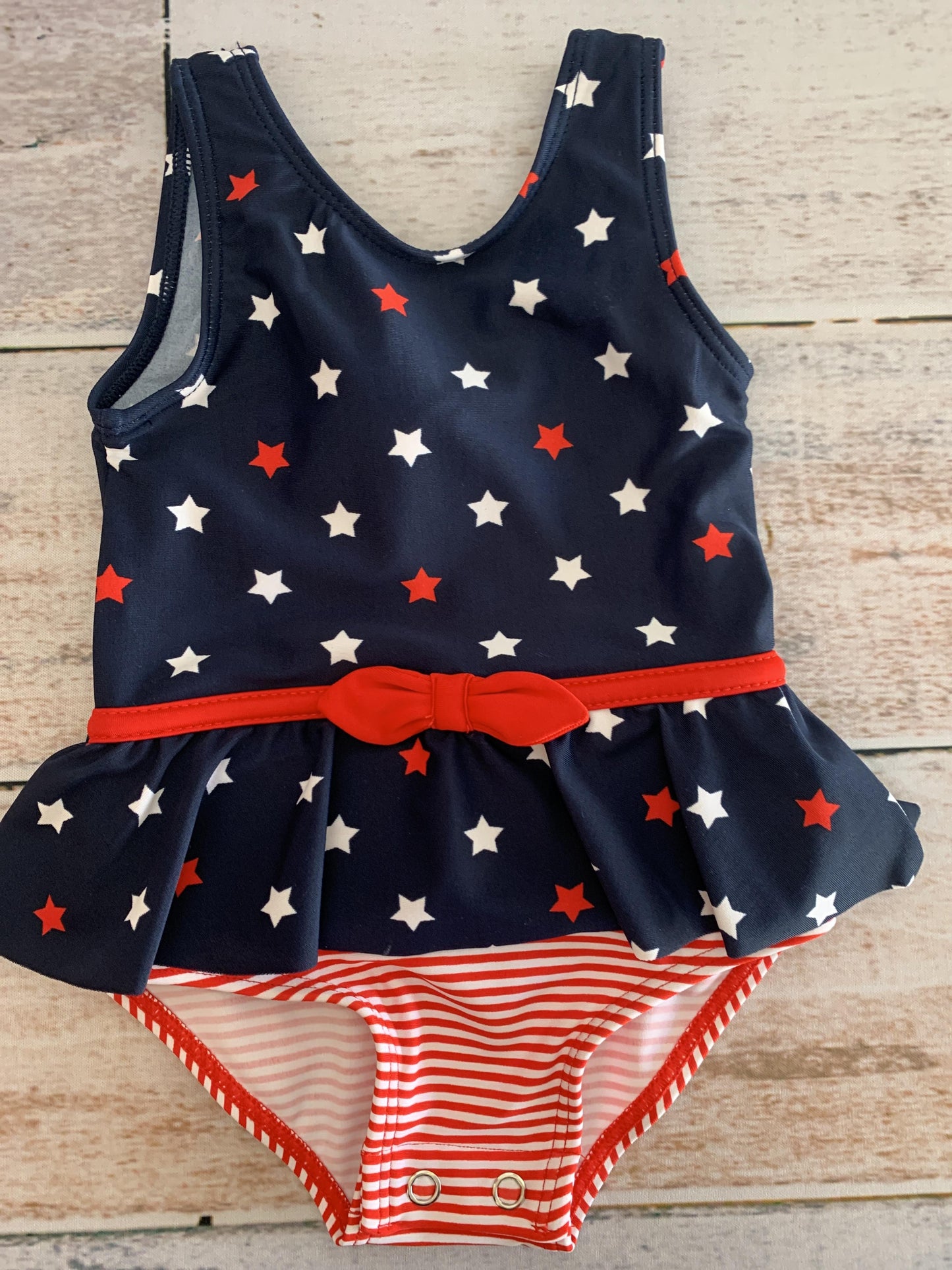Carters Girls Red | White | Navy Blue | Stars Swimwear Size: 6 months Red | White | Navy Blue | Stars