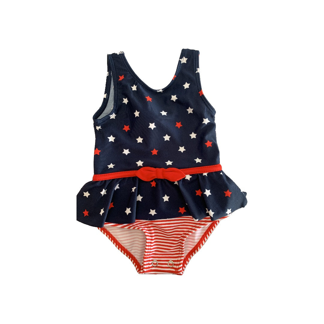 Carters Girls Red | White | Navy Blue | Stars Swimwear Size: 6 months Red | White | Navy Blue | Stars