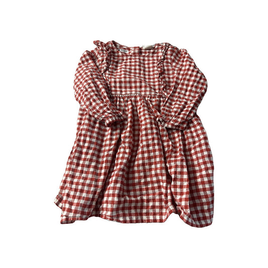 H&M Girls Red | White | plaid Dress Size: 18 months Red | White | plaid