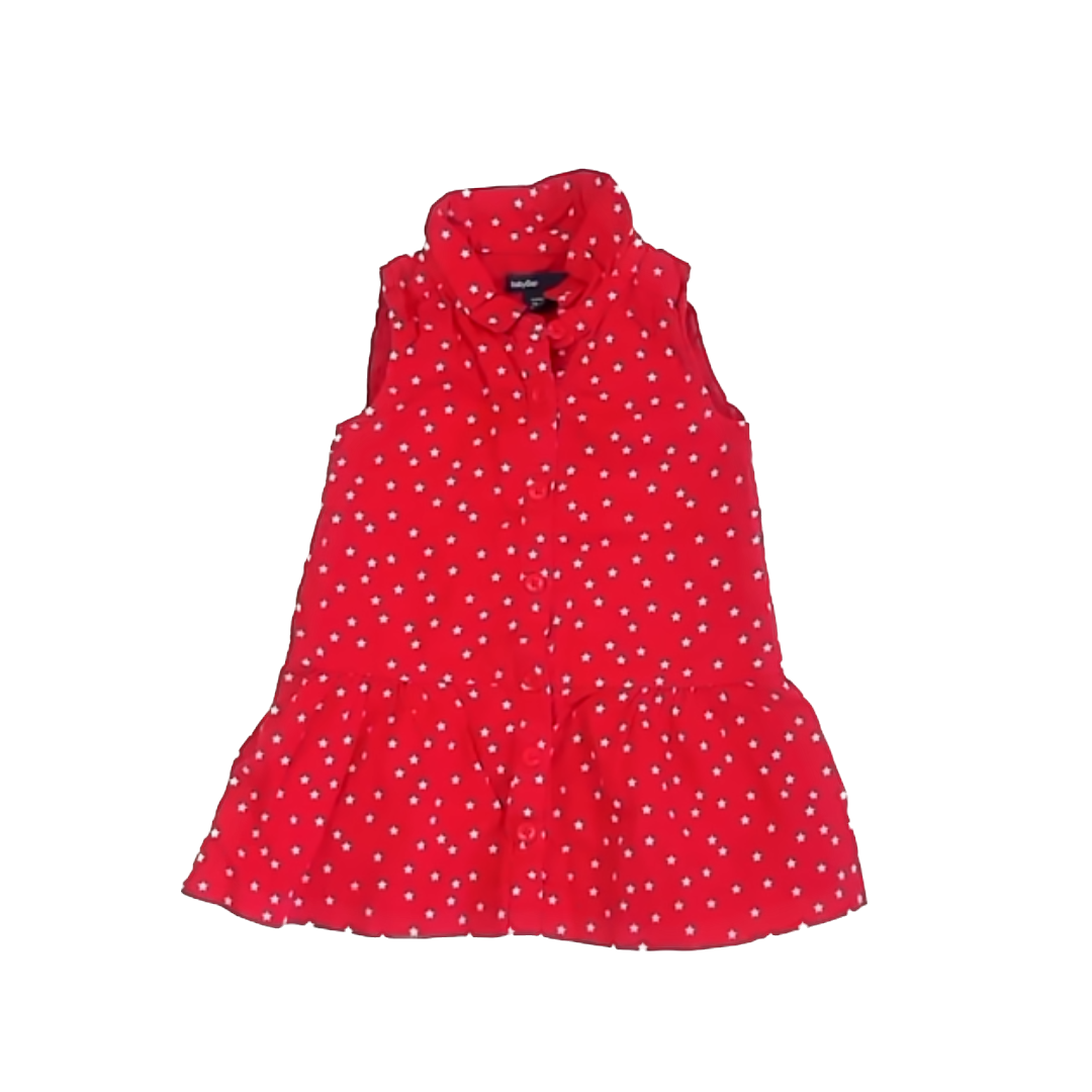 Gap Girls Red | White Stars Dress Size: 12-18 Months Red | White Stars
