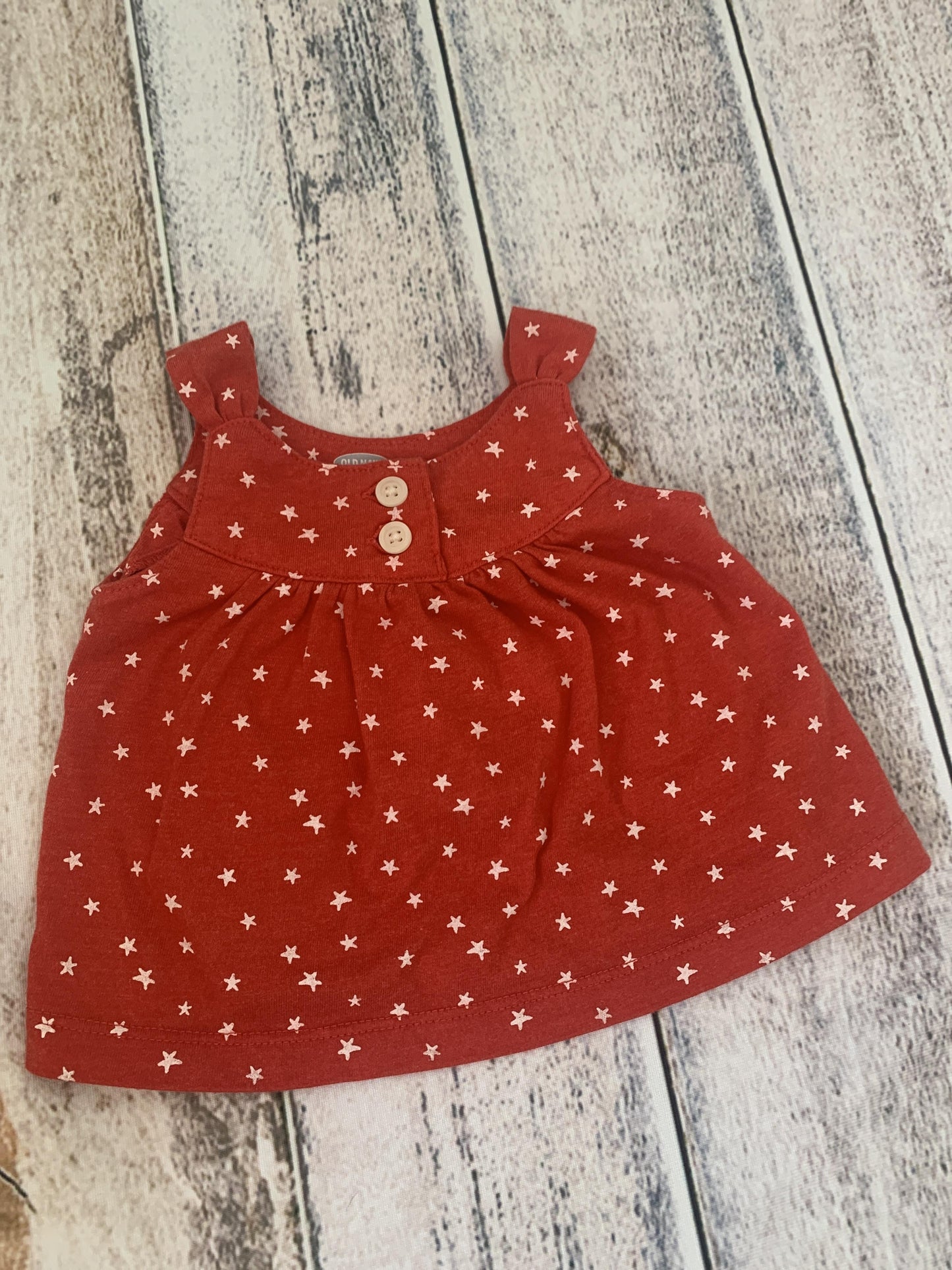 Old Navy Girls Red | White | Stars Tank Top Size: 0-3 months Red | White | Stars