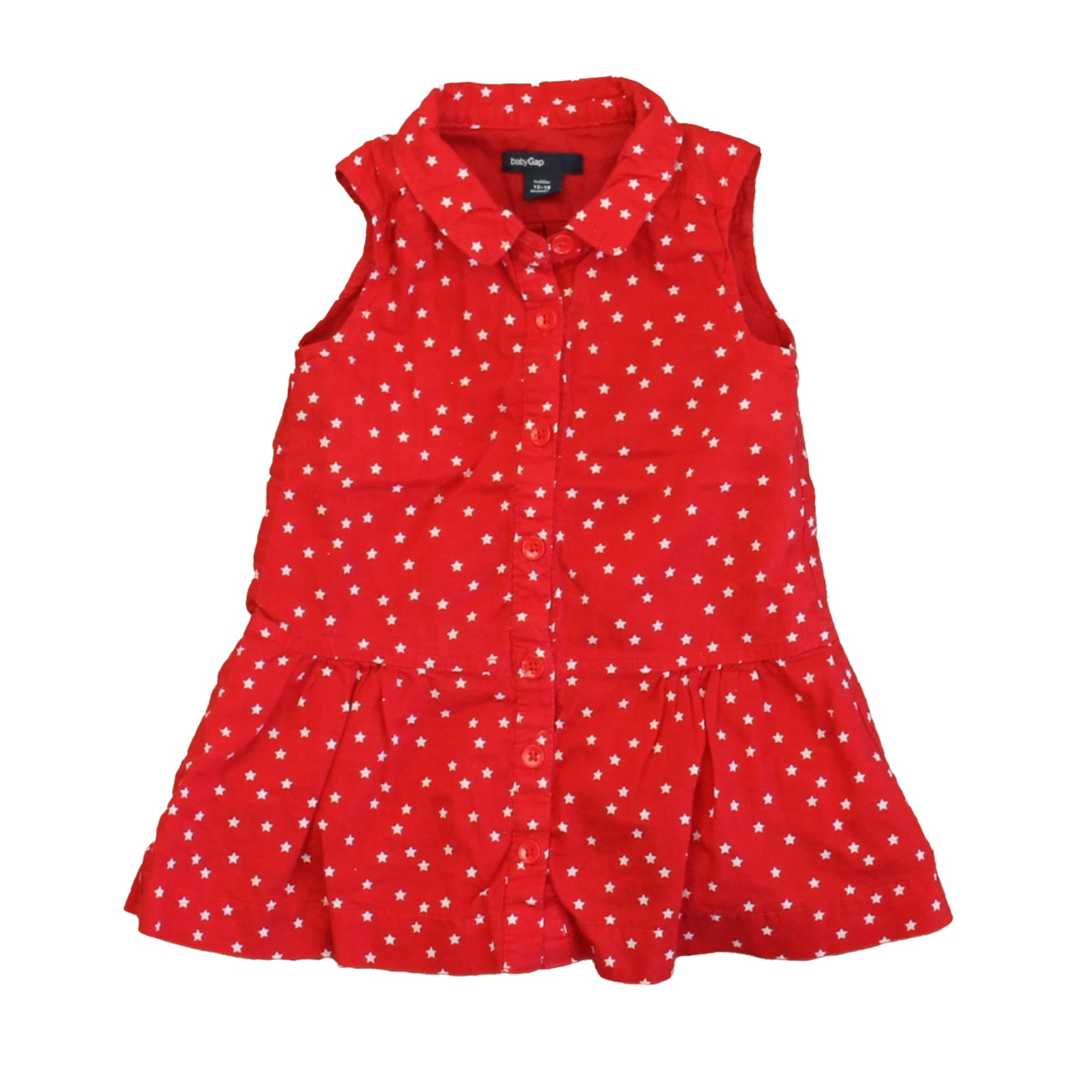 Gap Girls Red | White Stars Dress Size: 12-18 Months Red | White Stars