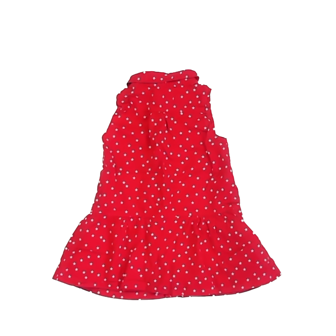 Gap Girls Red | White Stars Dress Size: 12-18 Months Red | White Stars