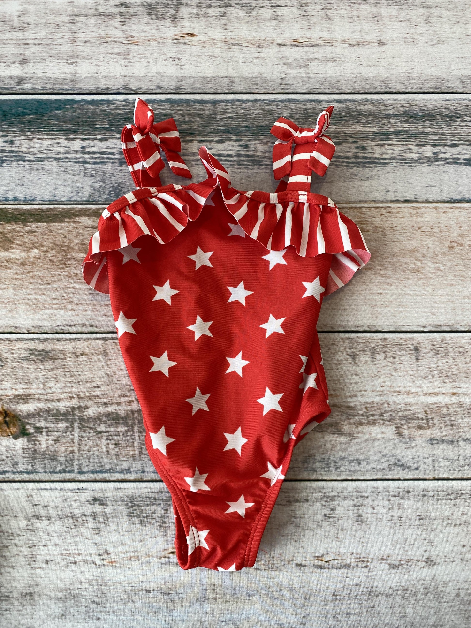 Gap Girls Red | White | Stars Swimwear Size: 18-24 months Red | White | Stars