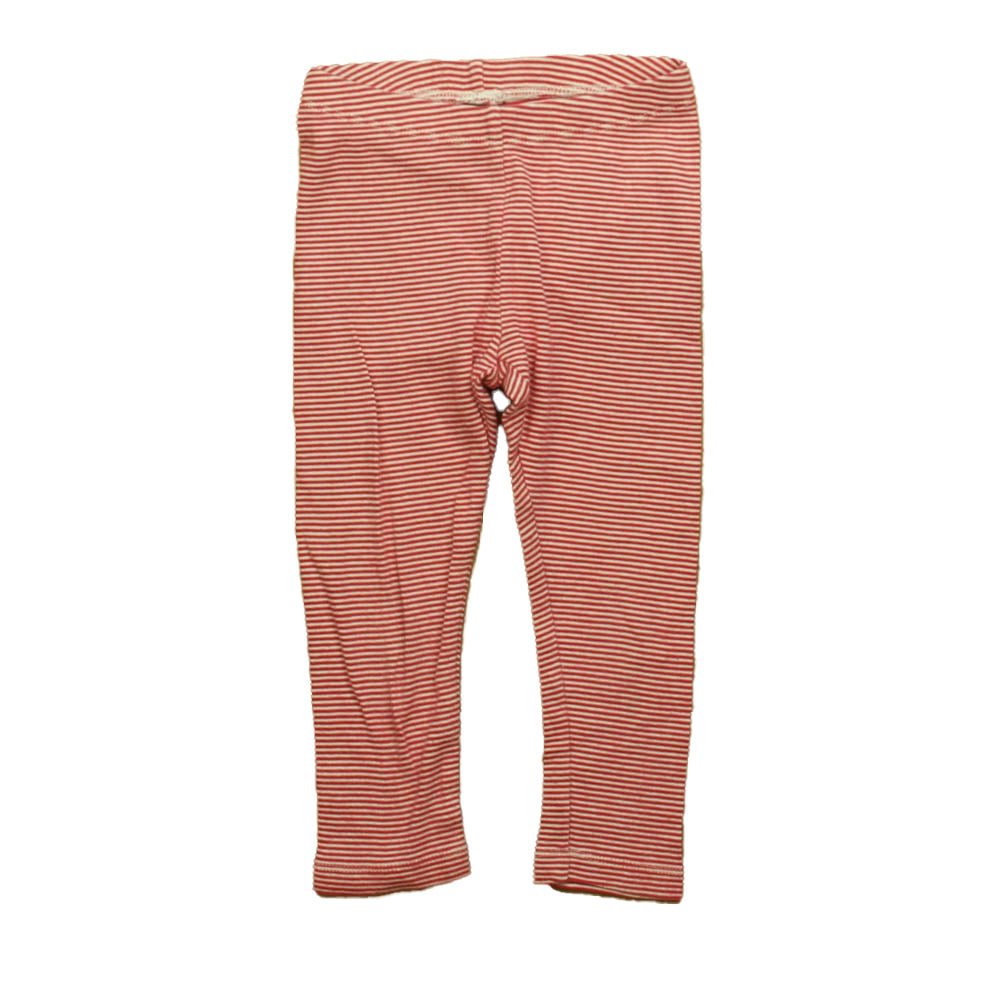 Tea Girls Red | White Stripe Leggings Size: 3T Red | White Stripe