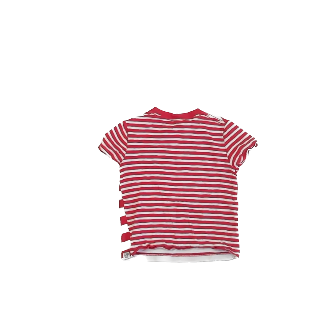 Gap Boys Red | White Stripe T-Shirt Size: 3T Red | White Stripe