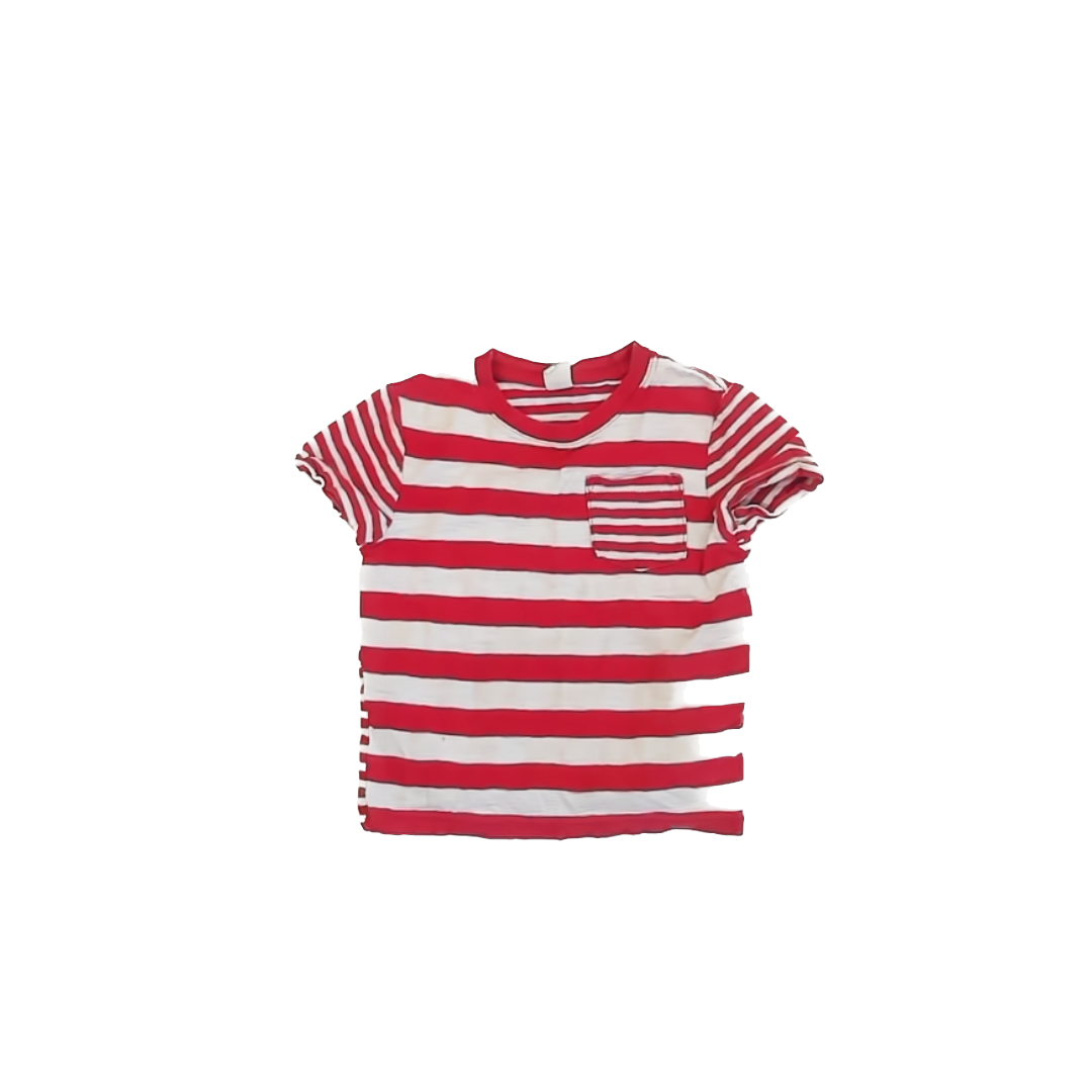 Gap Boys Red | White Stripe T-Shirt Size: 3T Red | White Stripe