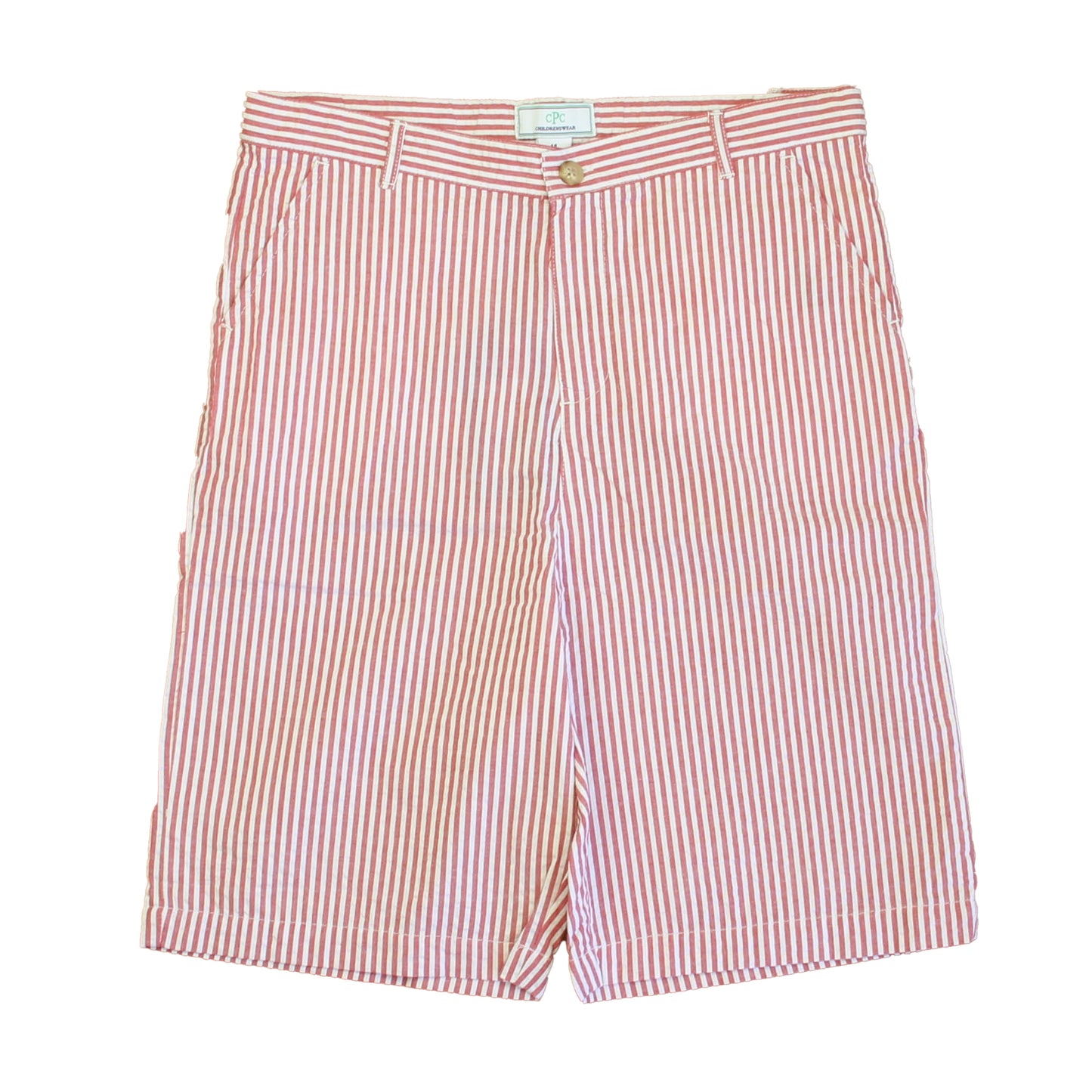 Classic Prep Boys Red | White Stripe Shorts Size: 14 Years