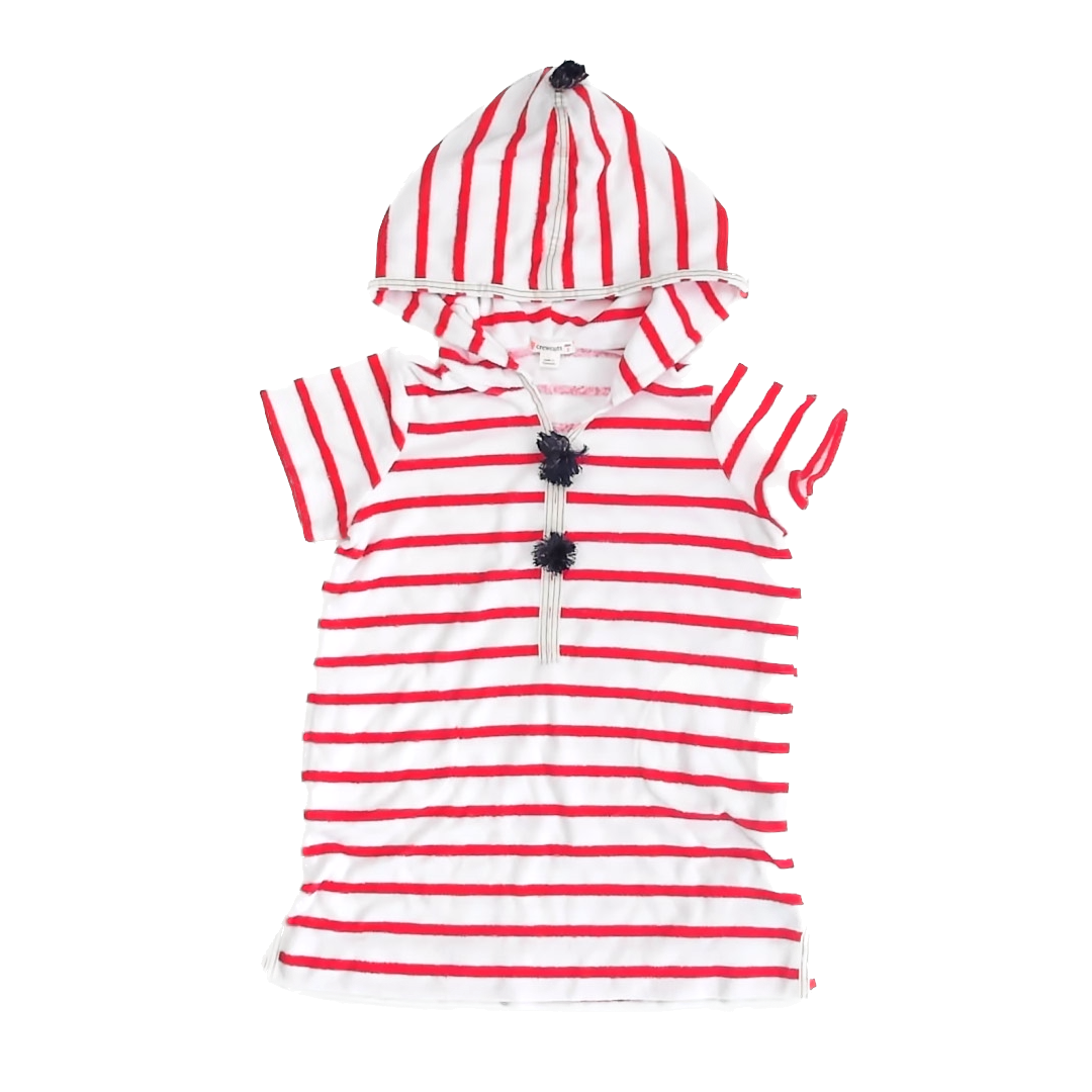 Crewcuts Girls Red | White Striped Cover-up Size: 5T Red | White Striped