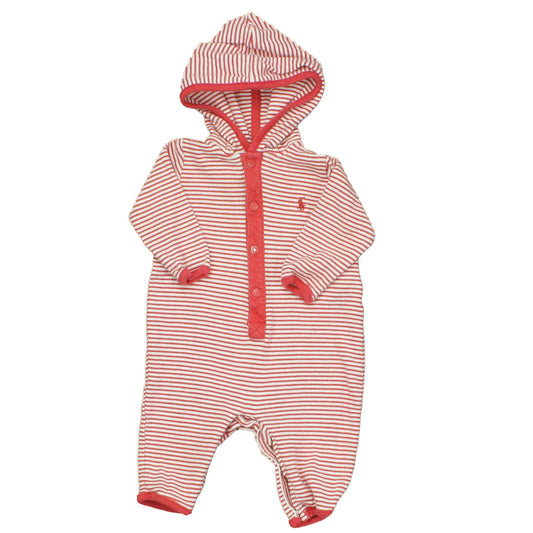 Ralph Lauren Boys Red | White | Stripes Long Sleeve Outfit Size: 3 Months Red | White | Stripes