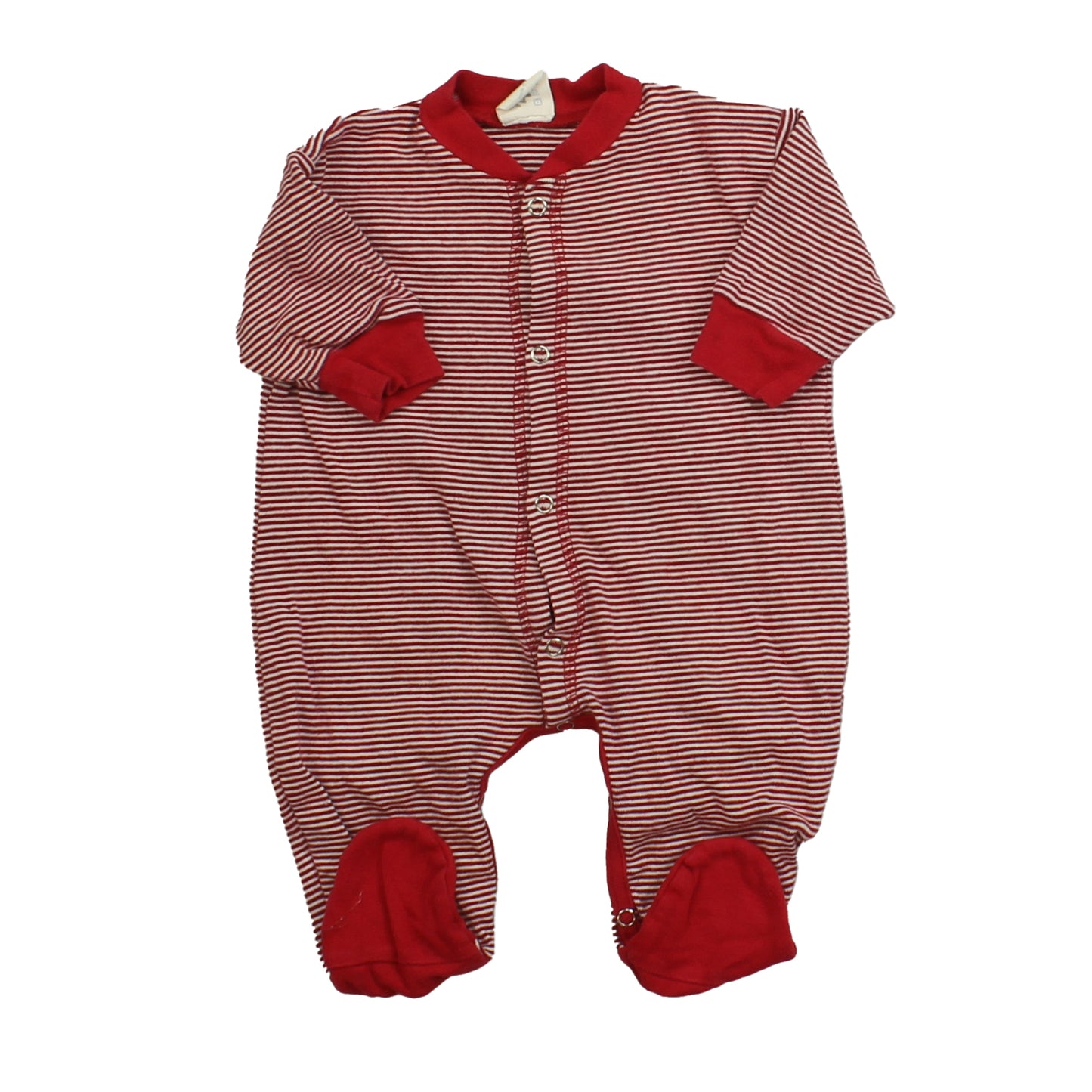 Sense Boys Red | White | Stripes 1-piece footed Pajamas Size: 0-3 Months Red | White | Stripes